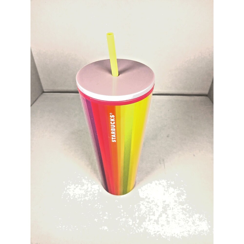 Starbucks 24oz Venti Rainbow Striped Cold Cup 2025 Limited Edition